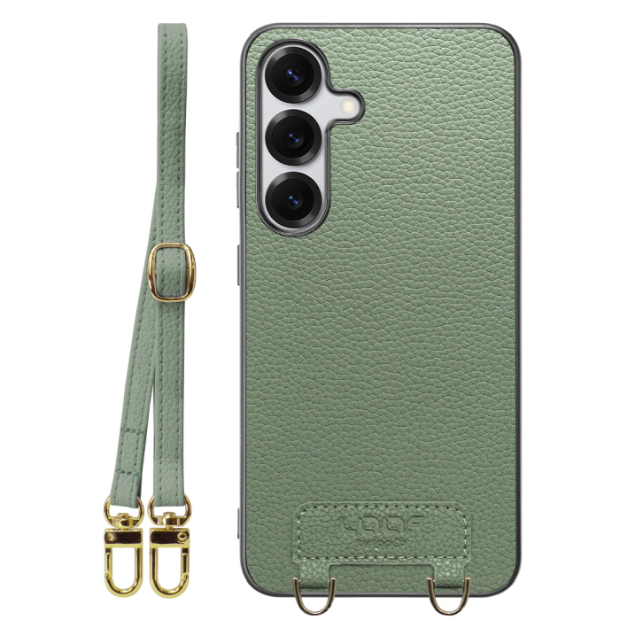 [ LOOF LUXURY-SHELL SHOULDER ] Galaxy S25 SC-51F ショルダーストラップ付き シンプルでスマート 本革 シェル型ケース ショルダー ストラップ スマホショルダー [ Galaxy S25 ]