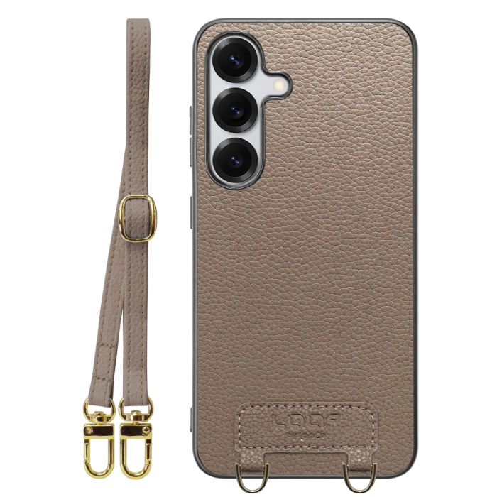 [ LOOF LUXURY-SHELL SHOULDER ] Galaxy S25 SC-51F ショルダーストラップ付き シンプルでスマート 本革 シェル型ケース ショルダー ストラップ スマホショルダー [ Galaxy S25 ]