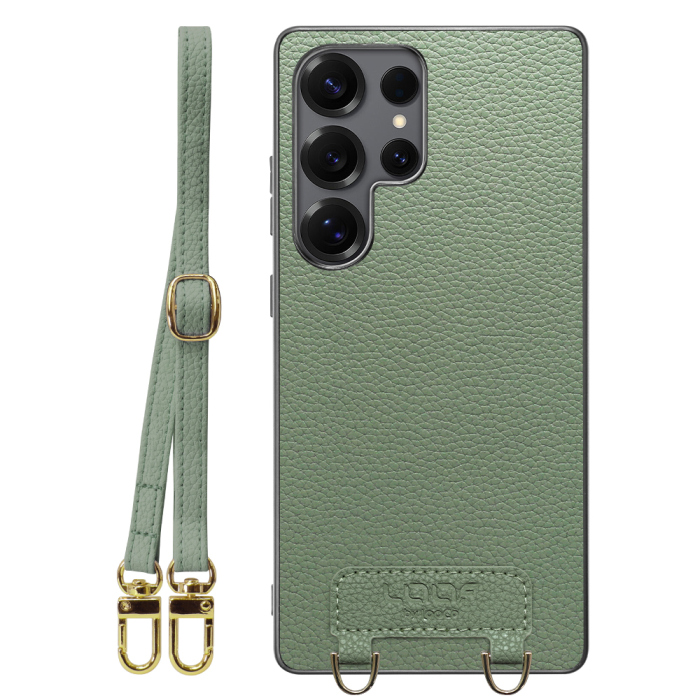 [ LOOF LUXURY-SHELL SHOULDER ] Galaxy S25 Ultra SC-52F ショルダーストラップ付き シンプルでスマート 本革 シェル型ケース ショルダー ストラップ スマホショルダー [ Galaxy S25 Ultra ]