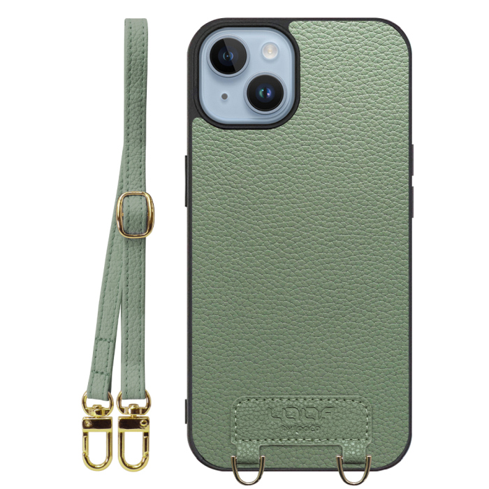 [ LOOF LUXURY-SHELL SHOULDER ] iPhone 14 iphone14 ショルダーストラップ付き シンプルでスマート 本革 シェル型ケース ショルダー ストラップ スマホショルダー [ iPhone 14 ]