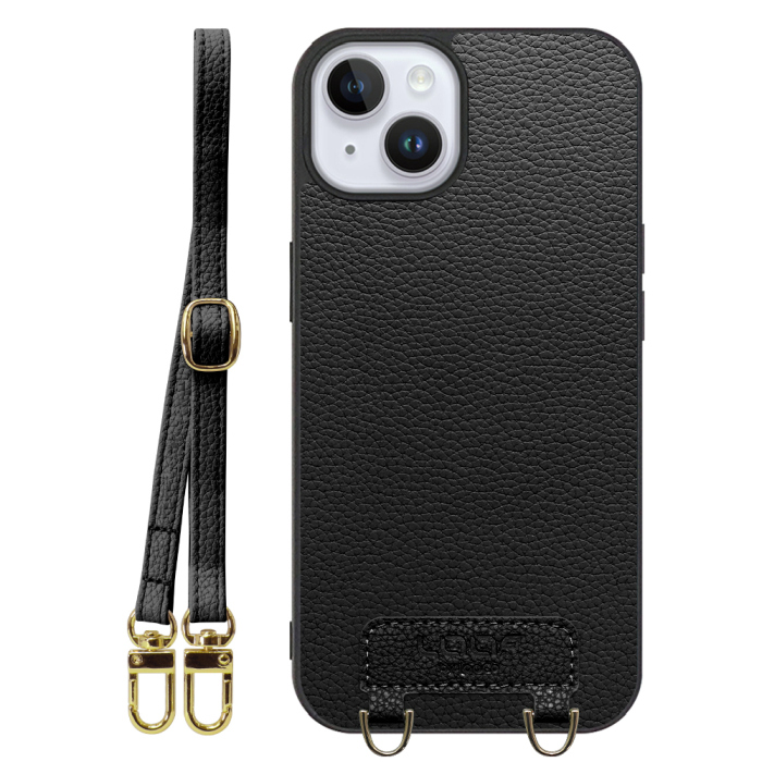 [ LOOF LUXURY-SHELL SHOULDER ] iPhone 14 Plus iphone14plus 14plus 14+ プラス ショルダーストラップ付き シンプルでスマート 本革 シェル型ケース ショルダー ストラップ スマホショルダー [ iPhone 14 Plus ]