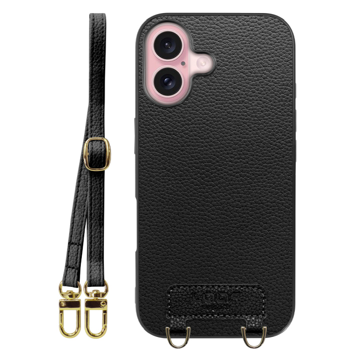 [ LOOF LUXURY-SHELL SHOULDER ] iPhone 16 iPhone16 アイフォン16 iPhone 16 アイフォン 16 ショルダーストラップ付き シンプルでスマート 本革 シェル型ケース ショルダー ストラップ スマホショルダー [ iPhone 16 ]