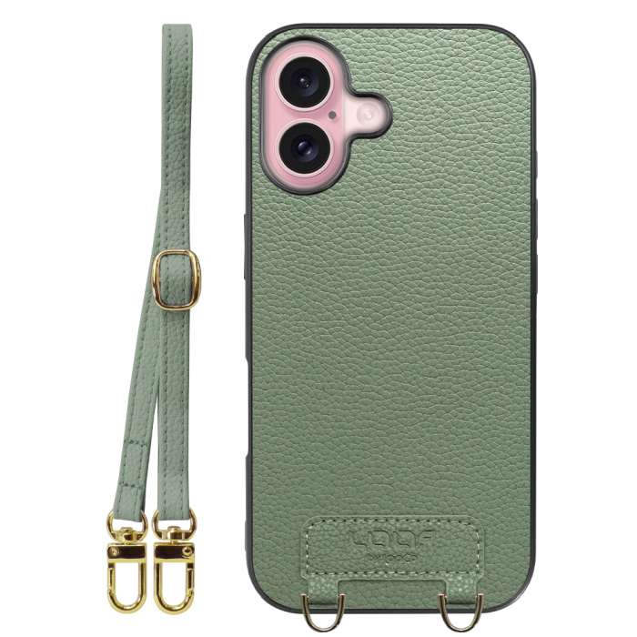 [ LOOF LUXURY-SHELL SHOULDER ] iPhone 16 iPhone16 アイフォン16 iPhone 16 アイフォン 16 ショルダーストラップ付き シンプルでスマート 本革 シェル型ケース ショルダー ストラップ スマホショルダー [ iPhone 16 ]