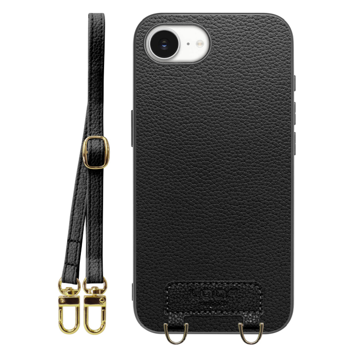 [ LOOF LUXURY-SHELL SHOULDER ] iPhone 16e  ショルダーストラップ付き シンプルでスマート 本革 シェル型ケース ショルダー ストラップ スマホショルダー [ iPhone 16e ]