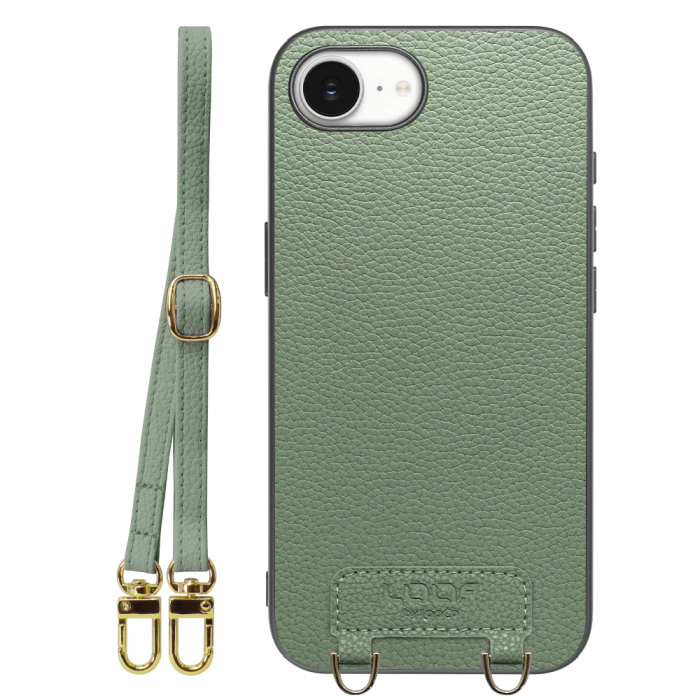 [ LOOF LUXURY-SHELL SHOULDER ] iPhone 16e  ショルダーストラップ付き シンプルでスマート 本革 シェル型ケース ショルダー ストラップ スマホショルダー [ iPhone 16e ]