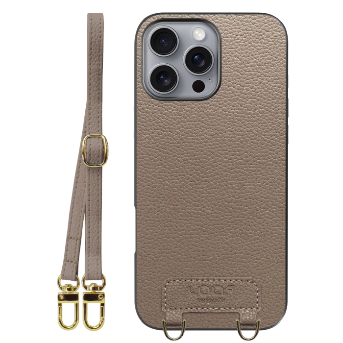 [ LOOF LUXURY-SHELL SHOULDER ] iPhone 16 Pro Max iPhone16 Pro Max アイフォン16 プロ マックス ショルダーストラップ付き シンプルでスマート 本革 シェル型ケース ショルダー ストラップ スマホショルダー [ iPhone 16 Pro Max ]