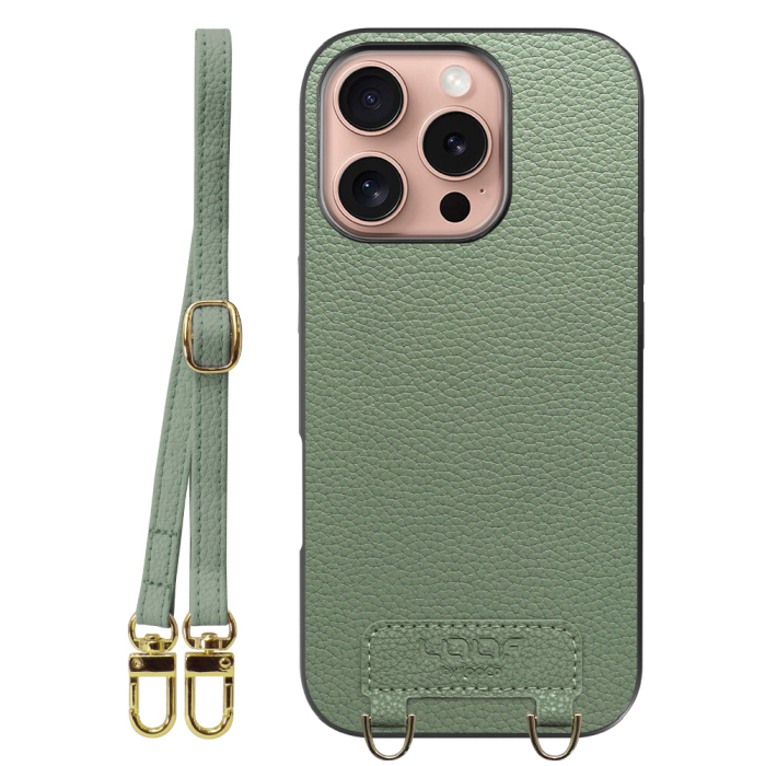 [ LOOF LUXURY-SHELL SHOULDER ] iPhone 16 Pro iPhone16 Pro アイフォン16 プロ ショルダーストラップ付き シンプルでスマート 本革 シェル型ケース ショルダー ストラップ スマホショルダー [ iPhone 16 Pro ]