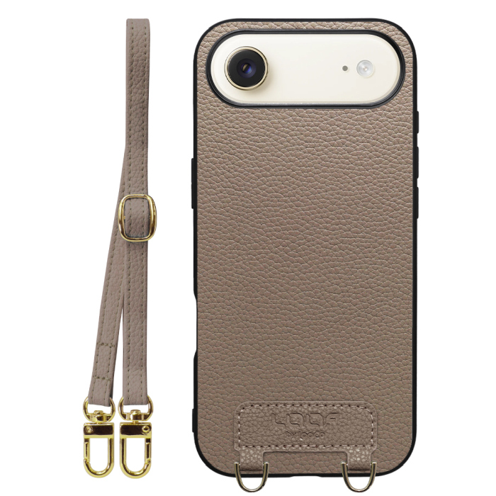 [ LOOF LUXURY-SHELL SHOULDER ] iPhone Air iPhone Air アイフォン エア iPhoneAir ショルダーストラップ付き シンプルでスマート 本革 シェル型ケース ショルダー ストラップ スマホショルダー [ iPhone Air 用 ]