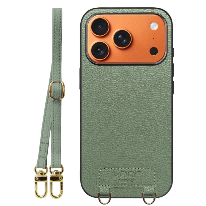 [ LOOF LUXURY-SHELL SHOULDER ] iPhone 17 Pro iPhone17 Pro アイフォン17 プロ ショルダーストラップ付き シンプルでスマート 本革 シェル型ケース ショルダー ストラップ スマホショルダー [ iPhone 17 Pro 用 ]