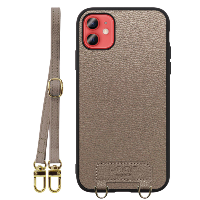 [ LOOF LUXURY-SHELL SHOULDER ] iPhone 12 mini iphone12mini 12mini 12ミニ ショルダーストラップ付き シンプルでスマート 本革 シェル型ケース ショルダー ストラップ スマホショルダー [ iPhone 12 mini ]