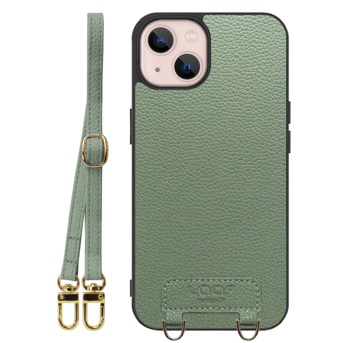 [ LOOF LUXURY-SHELL SHOULDER ] iPhone 13 iphone13 ショルダーストラップ付き シンプルでスマート 本革 シェル型ケース ショルダー ストラップ スマホショルダー [ iPhone 13 ]