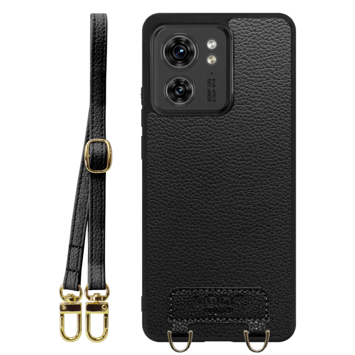 [ LOOF LUXURY-SHELL SHOULDER ] motorola edge 40  ショルダーストラップ付き シンプルでスマート 本革 シェル型ケース ショルダー ストラップ スマホショルダー [ motorola edge 40 ]