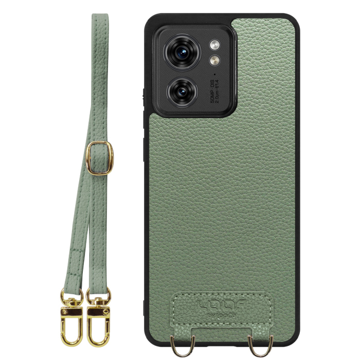 [ LOOF LUXURY-SHELL SHOULDER ] motorola edge 40  ショルダーストラップ付き シンプルでスマート 本革 シェル型ケース ショルダー ストラップ スマホショルダー [ motorola edge 40 ]