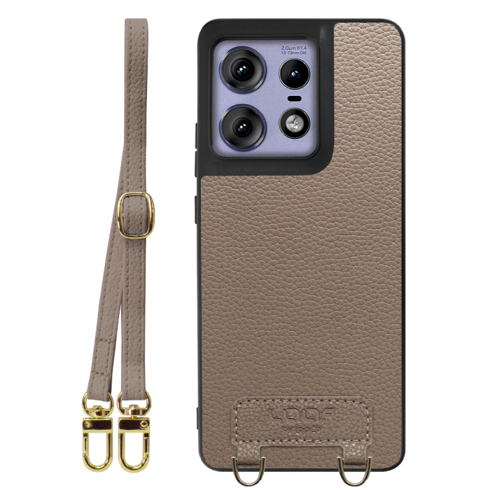 [ LOOF LUXURY-SHELL SHOULDER ] motorola edge 50 pro / 50s pro  ショルダーストラップ付き シンプルでスマート 本革 シェル型ケース ショルダー ストラップ スマホショルダー [ motorola edge 50 pro / 50s pro ]