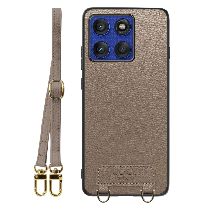 [ LOOF LUXURY-SHELL SHOULDER ] motorola edge 60 pro / 60s pro  ショルダーストラップ付き シンプルでスマート 本革 シェル型ケース ショルダー ストラップ スマホショルダー [ motorola edge 60 pro / 60s pro ]