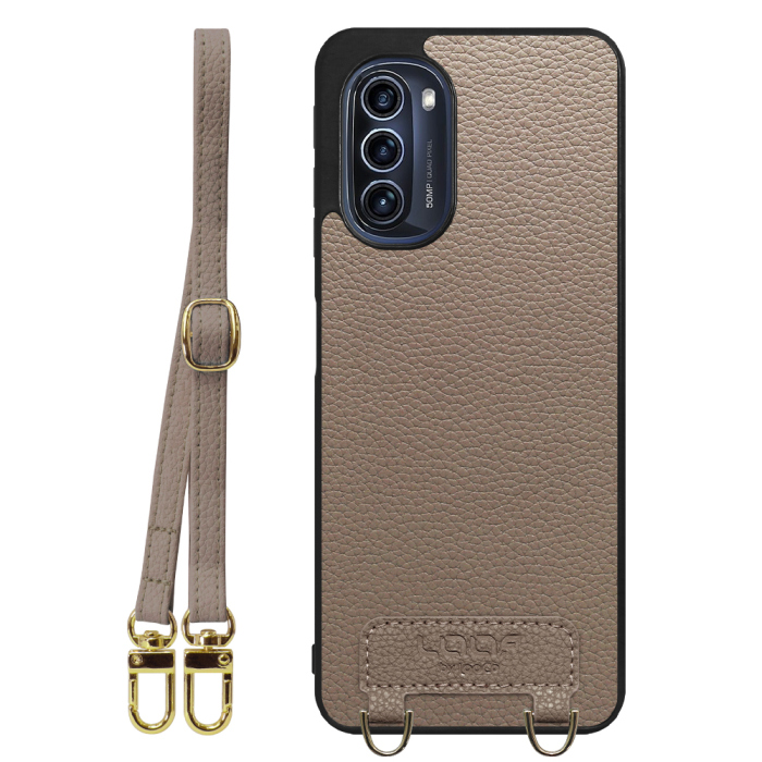 [ LOOF LUXURY-SHELL SHOULDER ] moto g52j 5G motog52j5g motog52j ショルダーストラップ付き シンプルでスマート 本革 シェル型ケース ショルダー ストラップ スマホショルダー [ moto g52j 5G ]