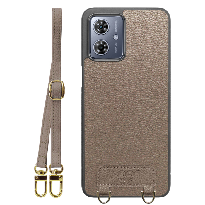 [ LOOF LUXURY-SHELL SHOULDER ] moto g64 5G / g64y 5G  ショルダーストラップ付き シンプルでスマート 本革 シェル型ケース ショルダー ストラップ スマホショルダー [ moto g64 5G / g64y 5G ]