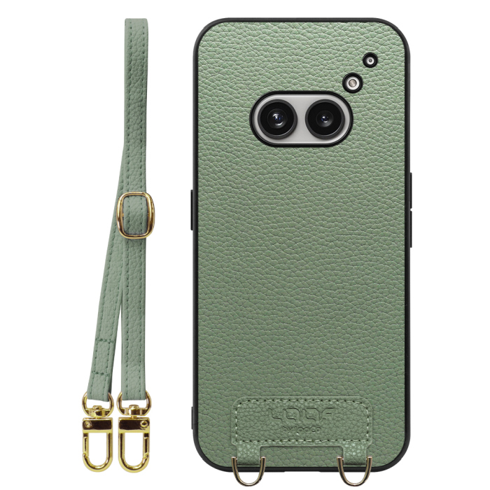 [ LOOF LUXURY-SHELL SHOULDER ] Nothing Phone (2a)  ショルダーストラップ付き シンプルでスマート 本革 シェル型ケース ショルダー ストラップ スマホショルダー [ Nothing Phone (2a) ]