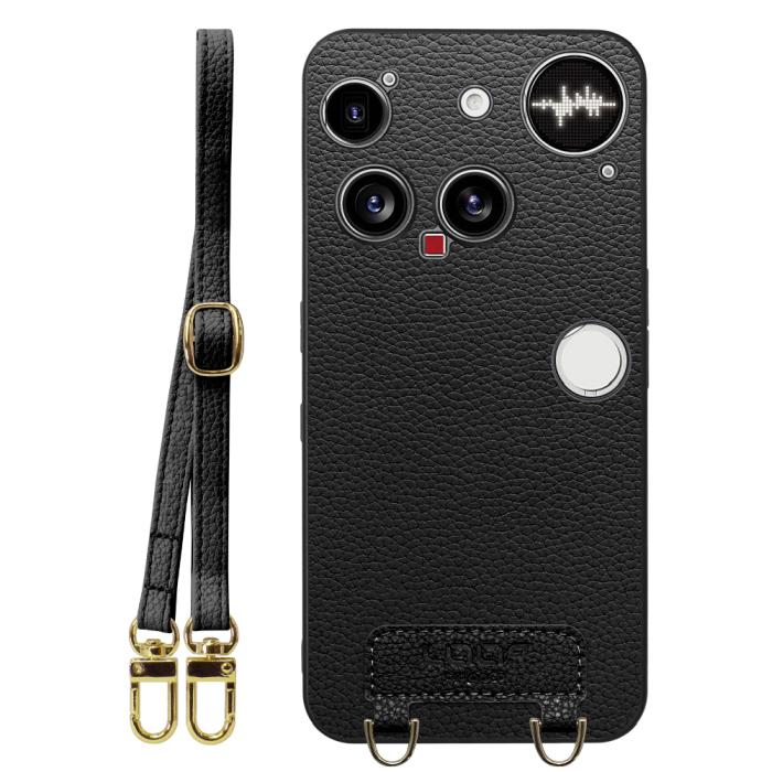 [ LOOF LUXURY-SHELL SHOULDER ] Nothing Phone (3) ナッシングフォンスリー ショルダーストラップ付き シンプルでスマート 本革 シェル型ケース ショルダー ストラップ スマホショルダー [ Nothing Phone (3) 用 ]