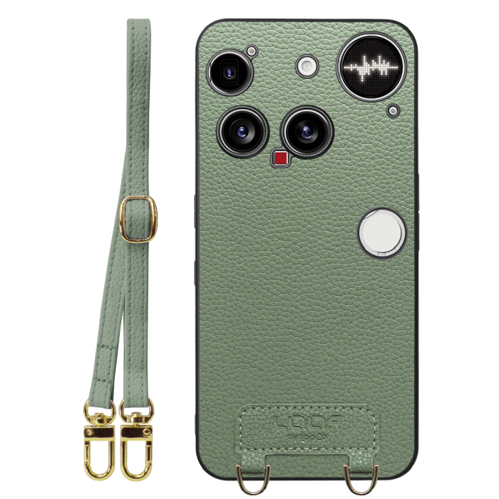 [ LOOF LUXURY-SHELL SHOULDER ] Nothing Phone (3) ナッシングフォンスリー ショルダーストラップ付き シンプルでスマート 本革 シェル型ケース ショルダー ストラップ スマホショルダー [ Nothing Phone (3) 用 ]