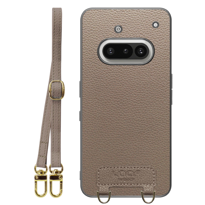 [ LOOF LUXURY-SHELL SHOULDER ] Nothing Phone (3a) Phone 3a ショルダーストラップ付き シンプルでスマート 本革 シェル型ケース ショルダー ストラップ スマホショルダー [ Nothing Phone (3a) ]