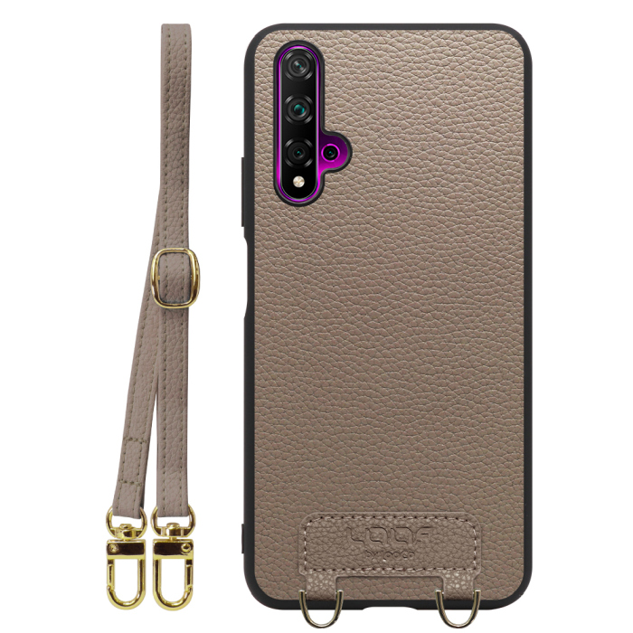 [ LOOF LUXURY-SHELL SHOULDER ] HUAWEI nova 5T nova5t ショルダーストラップ付き シンプルでスマート 本革 シェル型ケース ショルダー ストラップ スマホショルダー [ HUAWEI nova 5T ]