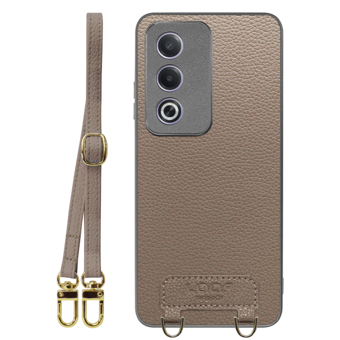 [ LOOF LUXURY-SHELL SHOULDER ] OPPO A3 5G CPH2639 ショルダーストラップ付き シンプルでスマート 本革 シェル型ケース ショルダー ストラップ スマホショルダー [ OPPO A3 5G ]