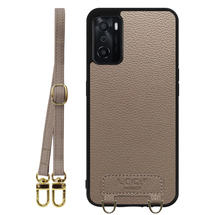 [ LOOF LUXURY-SHELL SHOULDER ] OPPO A55s 5G CPH2309 / A102OP a55s5g ショルダーストラップ付き シンプルでスマート 本革 シェル型ケース ショルダー ストラップ スマホショルダー [ OPPO A55s 5G ]