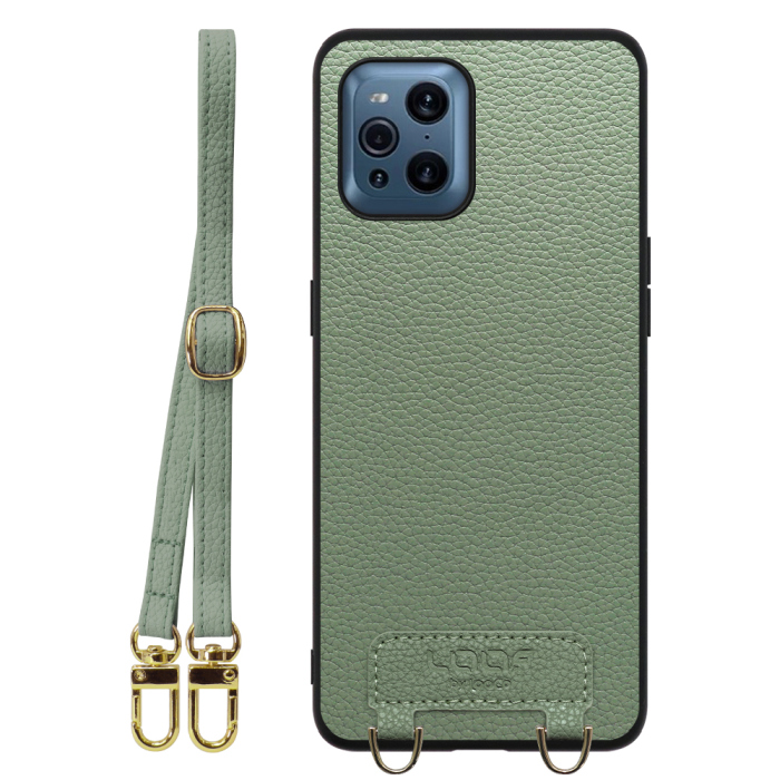 [ LOOF LUXURY-SHELL SHOULDER ] OPPO Find X3 Pro OPG03 findx3pro x3pro findx3 ショルダーストラップ付き シンプルでスマート 本革 シェル型ケース ショルダー ストラップ スマホショルダー [ OPPO Find X3 Pro ]