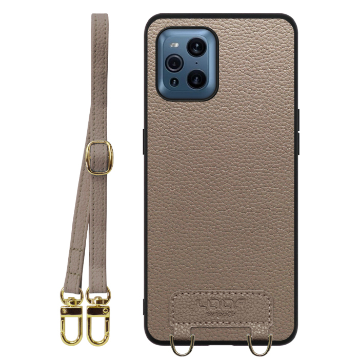 [ LOOF LUXURY-SHELL SHOULDER ] OPPO Find X3 Pro OPG03 findx3pro x3pro findx3 ショルダーストラップ付き シンプルでスマート 本革 シェル型ケース ショルダー ストラップ スマホショルダー [ OPPO Find X3 Pro ]