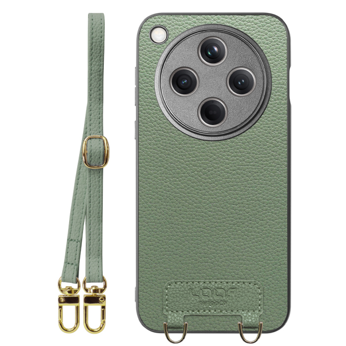 [ LOOF LUXURY-SHELL SHOULDER ] OPPO Find X8 CPH2651 ショルダーストラップ付き シンプルでスマート 本革 シェル型ケース ショルダー ストラップ スマホショルダー [ OPPO Find X8 ]