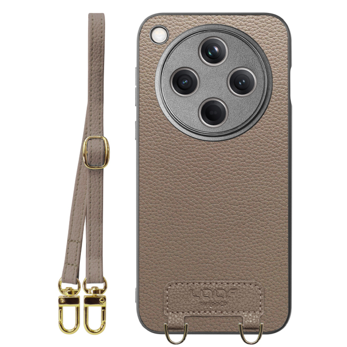 [ LOOF LUXURY-SHELL SHOULDER ] OPPO Find X8 CPH2651 ショルダーストラップ付き シンプルでスマート 本革 シェル型ケース ショルダー ストラップ スマホショルダー [ OPPO Find X8 ]