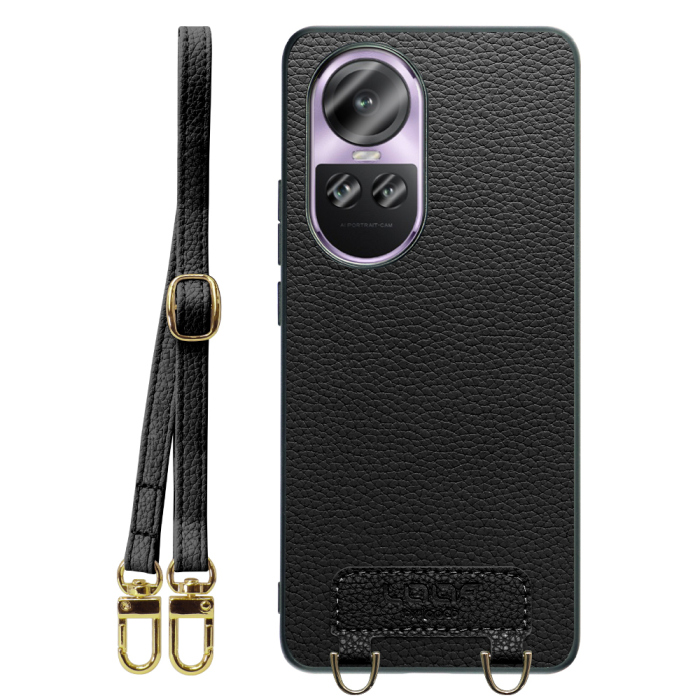 [ LOOF LUXURY-SHELL SHOULDER ] OPPO Reno10 Pro 5G Reno10 Pro 10Pro ショルダーストラップ付き シンプルでスマート 本革 シェル型ケース ショルダー ストラップ スマホショルダー [ OPPO Reno10 Pro 5G ]