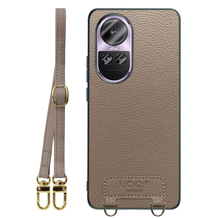 [ LOOF LUXURY-SHELL SHOULDER ] OPPO Reno10 Pro 5G Reno10 Pro 10Pro ショルダーストラップ付き シンプルでスマート 本革 シェル型ケース ショルダー ストラップ スマホショルダー [ OPPO Reno10 Pro 5G ]