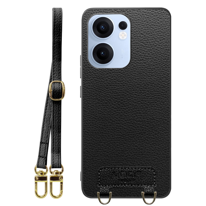 [ LOOF LUXURY-SHELL SHOULDER ] OPPO Reno13 A  ショルダーストラップ付き シンプルでスマート 本革 シェル型ケース ショルダー ストラップ スマホショルダー [ OPPO Reno13 A ]