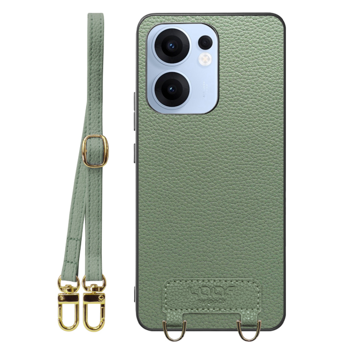 [ LOOF LUXURY-SHELL SHOULDER ] OPPO Reno13 A  ショルダーストラップ付き シンプルでスマート 本革 シェル型ケース ショルダー ストラップ スマホショルダー [ OPPO Reno13 A ]