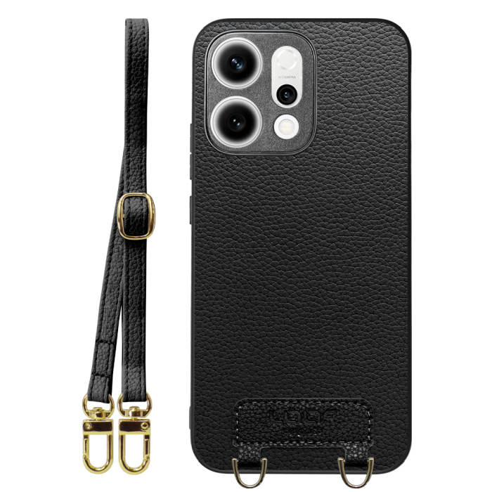 [ LOOF LUXURY-SHELL SHOULDER ] OPPO Reno14 5G  ショルダーストラップ付き シンプルでスマート 本革 シェル型ケース ショルダー ストラップ スマホショルダー [ OPPO Reno14 5G ]