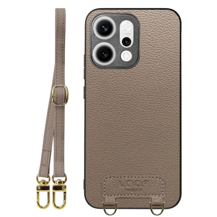 [ LOOF LUXURY-SHELL SHOULDER ] OPPO Reno14 5G  ショルダーストラップ付き シンプルでスマート 本革 シェル型ケース ショルダー ストラップ スマホショルダー [ OPPO Reno14 5G ]