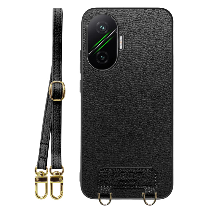 [ LOOF LUXURY-SHELL SHOULDER ] POCO F7 Xiaomi シャオミ ショルダーストラップ付き シンプルでスマート 本革 シェル型ケース ショルダー ストラップ スマホショルダー [ POCO F7 ]