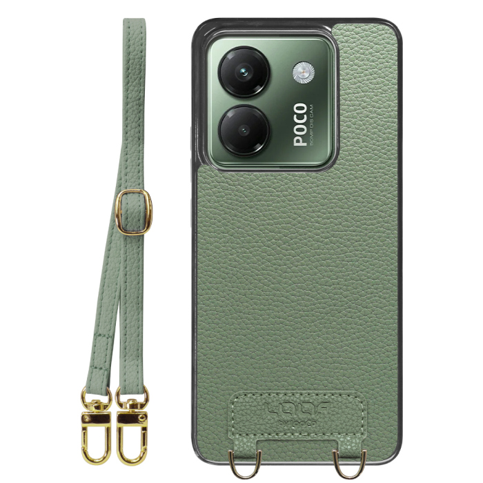 [ LOOF LUXURY-SHELL SHOULDER ] POCO M7 Pro 5G Xiaomi シャオミ ショルダーストラップ付き シンプルでスマート 本革 シェル型ケース ショルダー ストラップ スマホショルダー [ POCO M7 Pro 5G ]