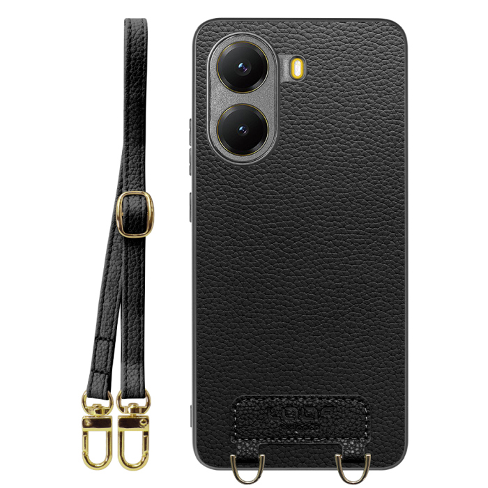 [ LOOF LUXURY-SHELL SHOULDER ] POCO X7 Pro Xiaomi ショルダーストラップ付き シンプルでスマート 本革 シェル型ケース ショルダー ストラップ スマホショルダー [ POCO X7 Pro ]