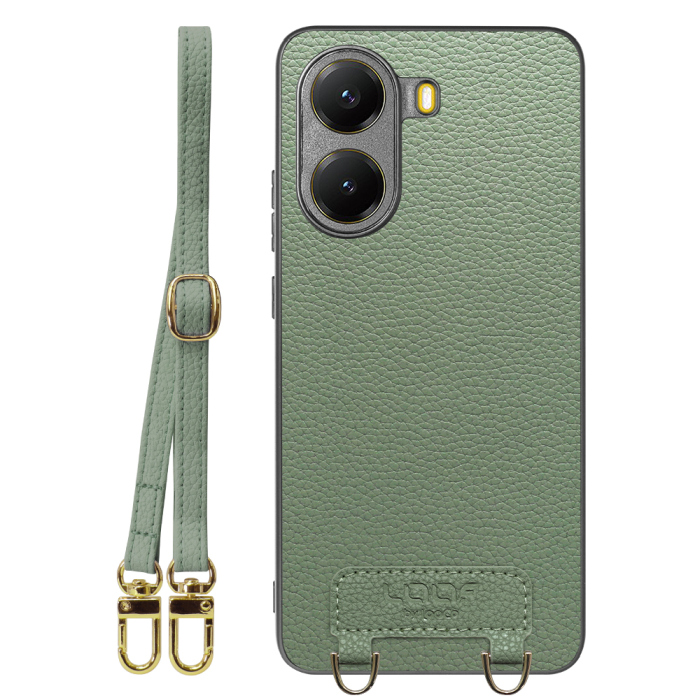 [ LOOF LUXURY-SHELL SHOULDER ] POCO X7 Pro Xiaomi ショルダーストラップ付き シンプルでスマート 本革 シェル型ケース ショルダー ストラップ スマホショルダー [ POCO X7 Pro ]