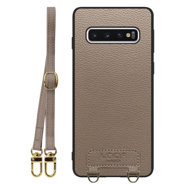 [ LOOF LUXURY-SHELL SHOULDER ] Galaxy S10 SC-03L / SCV41 galaxys10 ショルダーストラップ付き シンプルでスマート 本革 シェル型ケース ショルダー ストラップ スマホショルダー [ Galaxy S10 ]