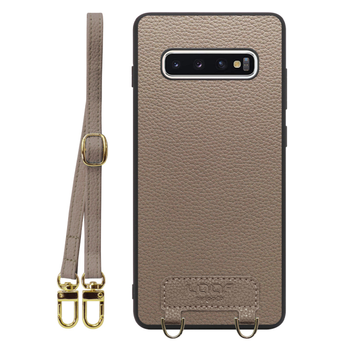 [ LOOF LUXURY-SHELL SHOULDER ] Galaxy S10+ SC-04L / SCV42 s10plus s10 plus ショルダーストラップ付き シンプルでスマート 本革 シェル型ケース ショルダー ストラップ スマホショルダー [ Galaxy S10+ ]