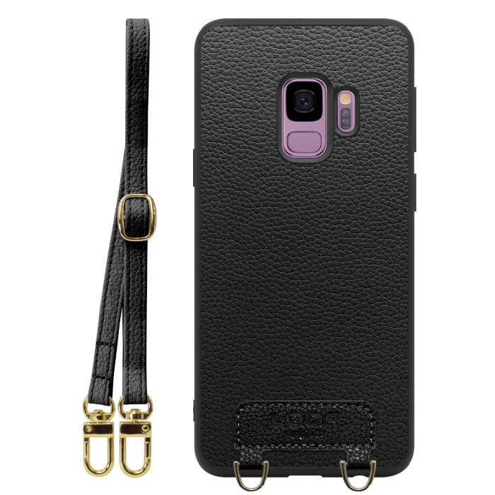 [ LOOF LUXURY-SHELL SHOULDER ] Galaxy S9 SC-02K / SCV38 galaxys9 ショルダーストラップ付き シンプルでスマート 本革 シェル型ケース ショルダー ストラップ スマホショルダー [ Galaxy S9 ]