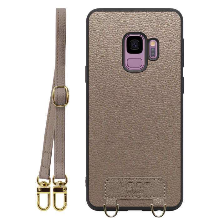 [ LOOF LUXURY-SHELL SHOULDER ] Galaxy S9 SC-02K / SCV38 galaxys9 ショルダーストラップ付き シンプルでスマート 本革 シェル型ケース ショルダー ストラップ スマホショルダー [ Galaxy S9 ]