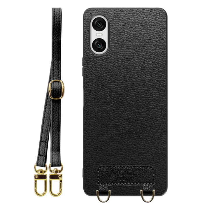 [ LOOF LUXURY-SHELL SHOULDER ] Xperia 10 VI  ショルダーストラップ付き シンプルでスマート 本革 シェル型ケース ショルダー ストラップ スマホショルダー [ Xperia 10 VI ]