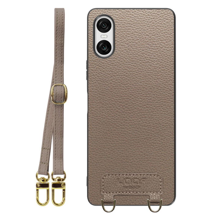 [ LOOF LUXURY-SHELL SHOULDER ] Xperia 10 VI  ショルダーストラップ付き シンプルでスマート 本革 シェル型ケース ショルダー ストラップ スマホショルダー [ Xperia 10 VI ]