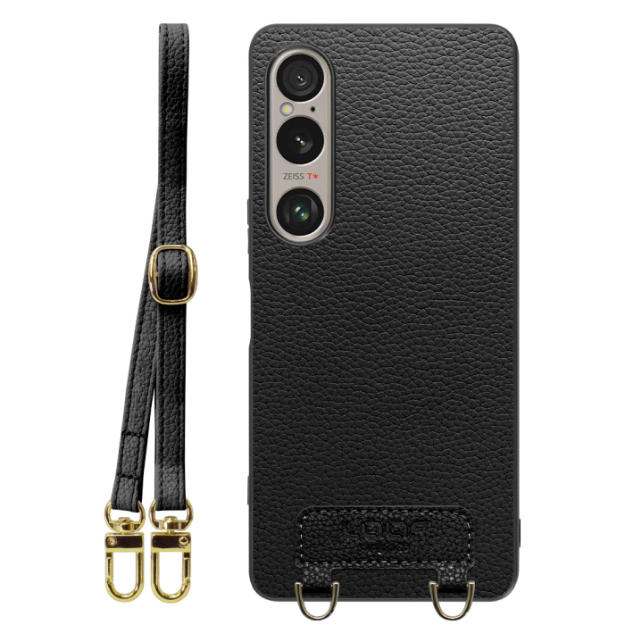 [ LOOF LUXURY-SHELL SHOULDER ] Xperia 1 VI  ショルダーストラップ付き シンプルでスマート 本革 シェル型ケース ショルダー ストラップ スマホショルダー [ Xperia 1 VI ]