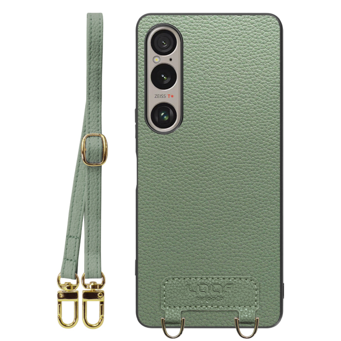 [ LOOF LUXURY-SHELL SHOULDER ] Xperia 1 VI  ショルダーストラップ付き シンプルでスマート 本革 シェル型ケース ショルダー ストラップ スマホショルダー [ Xperia 1 VI ]